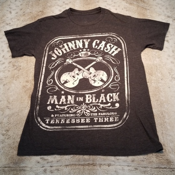 Zion Rootswear Other - Vintage Johnny Cash Distressed Gray and White Tee